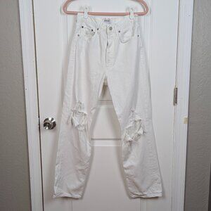 AGOLDE | White Distressed 90's Denim Jeans Size 25